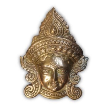 Durga Mata Face God Idol, Metal Murti Status with Wall